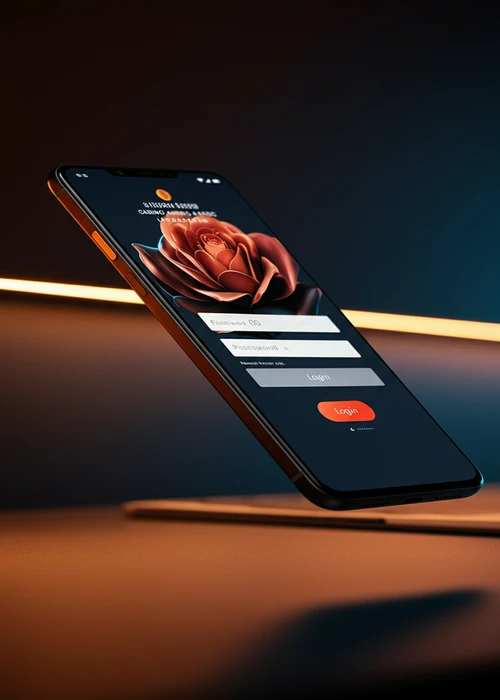 Pantalla de acceso de Spinanga Casino con campos para credenciales, simbolizando el login rápido y el acceso directo al dashboard personal.